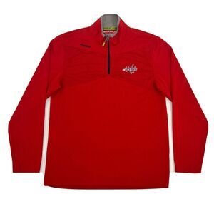Washington Capitals Shirt Men's M Red‎ Reebok Center Ice Collection 1/4 Zip NHL